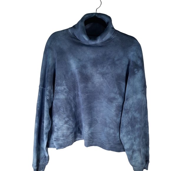 American Eagle Tie Dye Turtleneck Cropped Sweatshirt - Picture 2 of 11